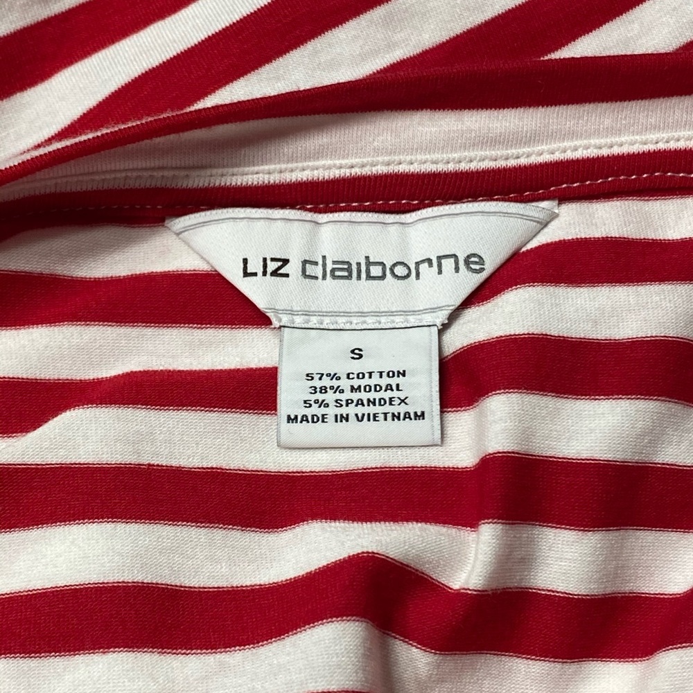 NWT S LizClaiborne ShortSleeve Striped A-LineDress - Picture 8 of 10